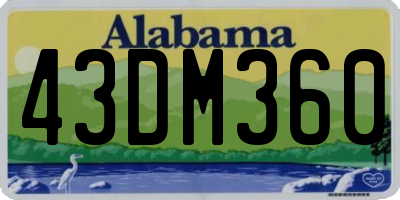 AL license plate 43DM360