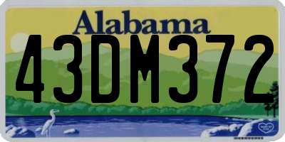 AL license plate 43DM372