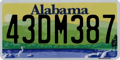 AL license plate 43DM387