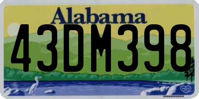 AL license plate 43DM398
