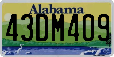 AL license plate 43DM409