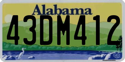AL license plate 43DM412