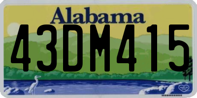 AL license plate 43DM415