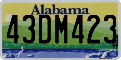 AL license plate 43DM423