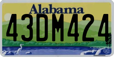 AL license plate 43DM424