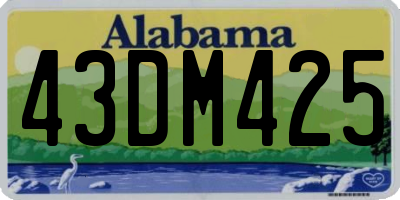 AL license plate 43DM425