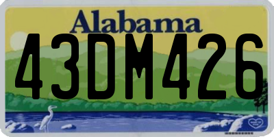AL license plate 43DM426