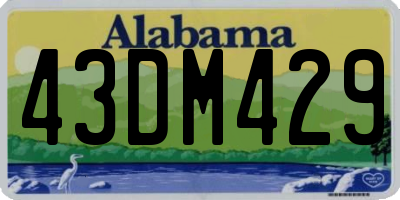 AL license plate 43DM429