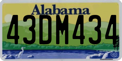 AL license plate 43DM434