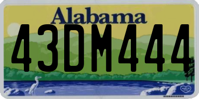AL license plate 43DM444