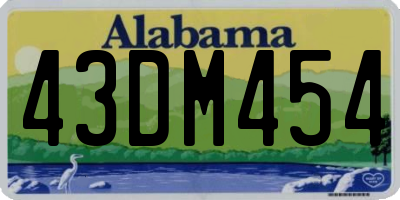 AL license plate 43DM454
