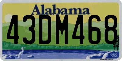 AL license plate 43DM468