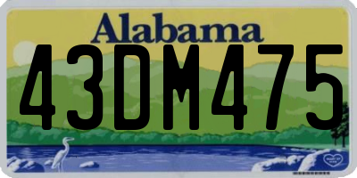AL license plate 43DM475