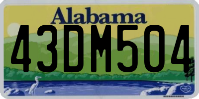 AL license plate 43DM504