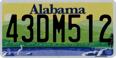 AL license plate 43DM512