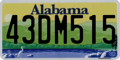 AL license plate 43DM515