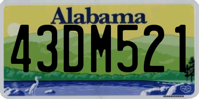 AL license plate 43DM521