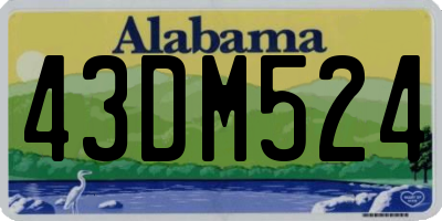 AL license plate 43DM524