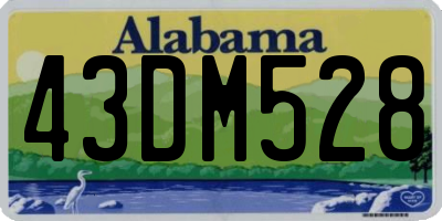 AL license plate 43DM528