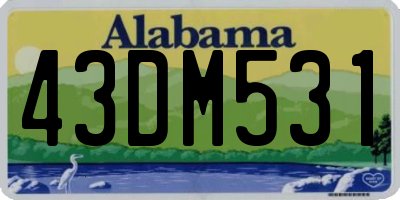 AL license plate 43DM531