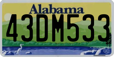 AL license plate 43DM533