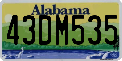AL license plate 43DM535