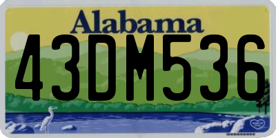 AL license plate 43DM536