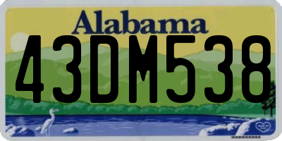 AL license plate 43DM538