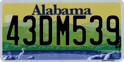 AL license plate 43DM539