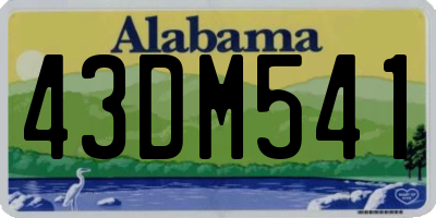 AL license plate 43DM541
