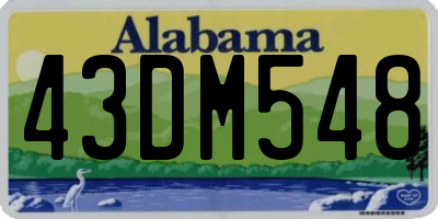 AL license plate 43DM548
