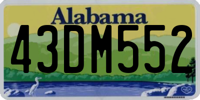 AL license plate 43DM552