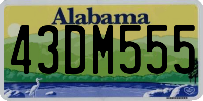 AL license plate 43DM555