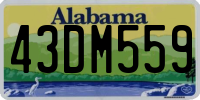 AL license plate 43DM559