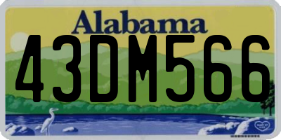 AL license plate 43DM566