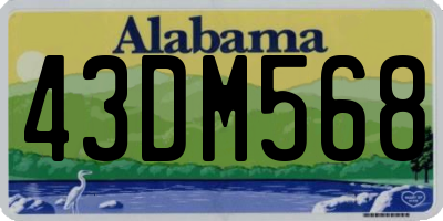 AL license plate 43DM568