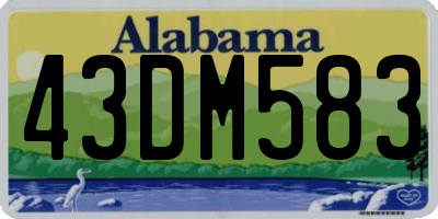 AL license plate 43DM583