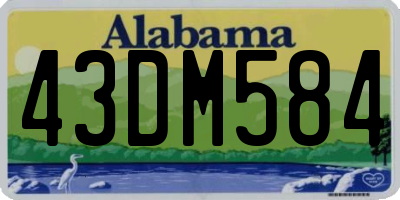 AL license plate 43DM584