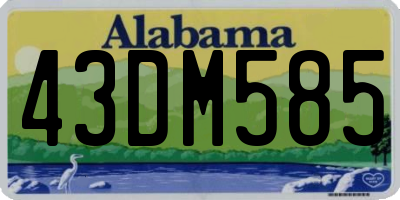 AL license plate 43DM585