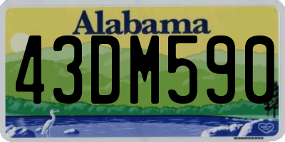 AL license plate 43DM590