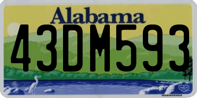 AL license plate 43DM593