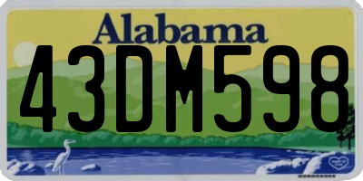 AL license plate 43DM598