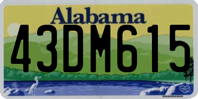 AL license plate 43DM615