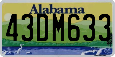 AL license plate 43DM633