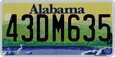 AL license plate 43DM635