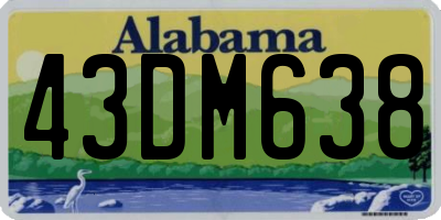 AL license plate 43DM638