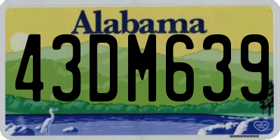 AL license plate 43DM639