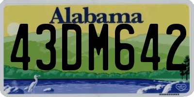 AL license plate 43DM642