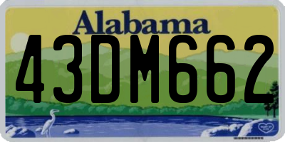AL license plate 43DM662