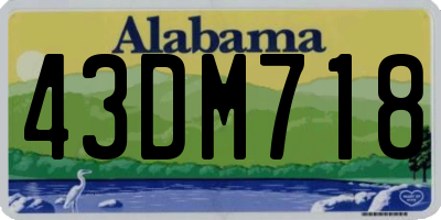 AL license plate 43DM718